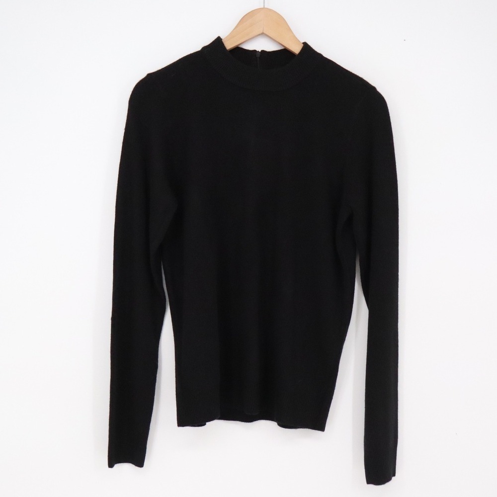 Carolyn Taylor Sweater Pullover Womens 1X Black Mock Neck NEW